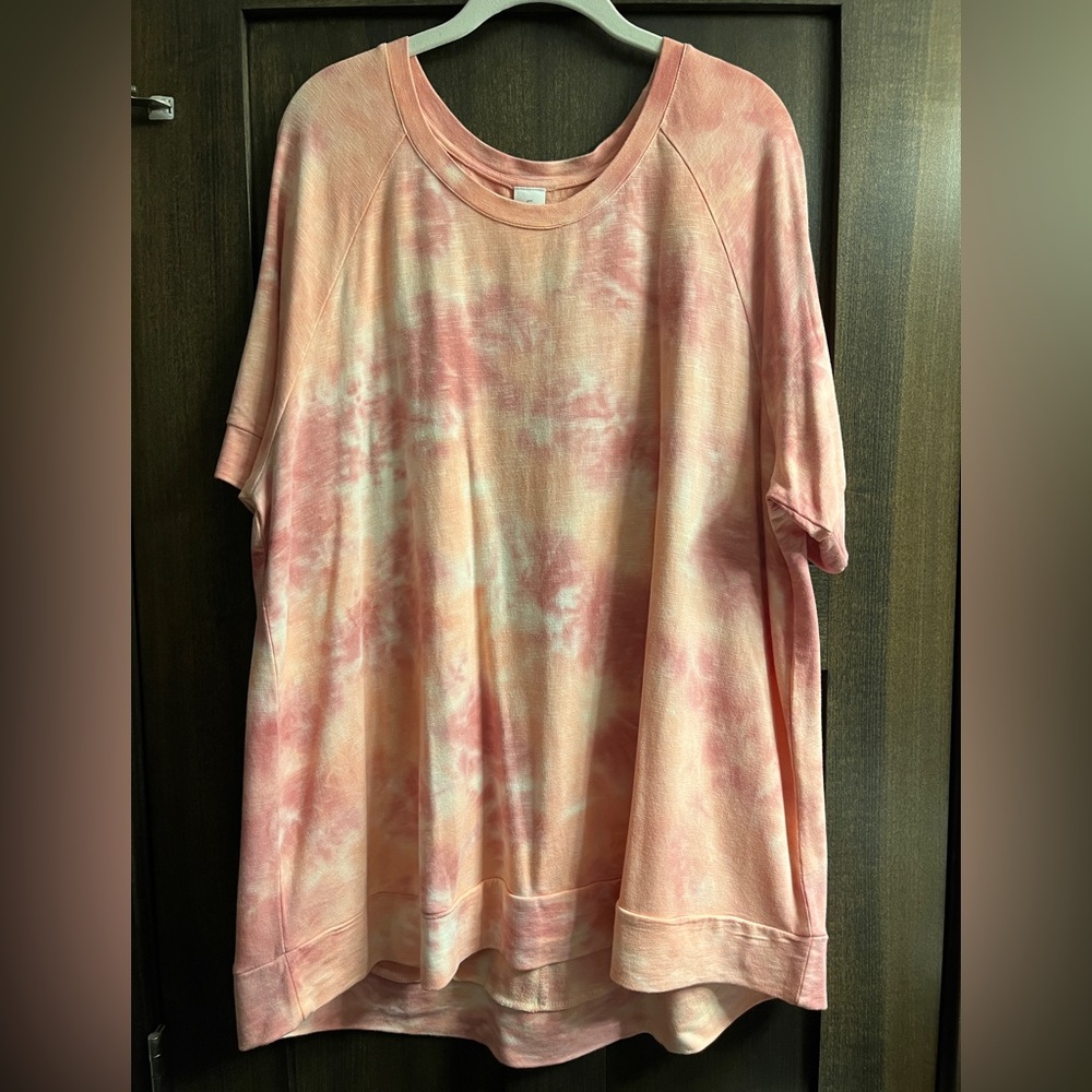 Livi Active Coral/Pink Tie-Dye Short Sleeve Tee